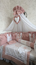 Load image into Gallery viewer, Luxury baby bedding 120*60 personalised by embroidery
