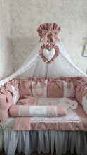 Load image into Gallery viewer, Luxury baby bedding 120*60 personalised by embroidery
