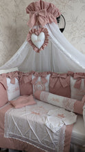 Load image into Gallery viewer, Luxury baby bedding 120*60 personalised by embroidery

