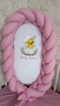 Load image into Gallery viewer, Baby nest with braided bumper

