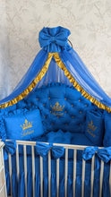 Load image into Gallery viewer, Luxury baby bedding 120x60 personalised by embroidery
