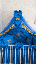 Load image into Gallery viewer, Luxury baby bedding 120x60 personalised by embroidery
