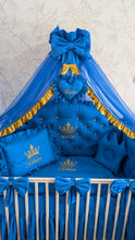 Load image into Gallery viewer, Luxury baby bedding 120x60 personalised by embroidery
