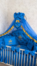 Load image into Gallery viewer, Luxury baby bedding 120x60 personalised by embroidery
