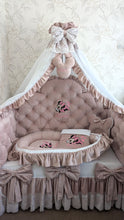 Load image into Gallery viewer, Luxury baby bedding velvet and cotton 

 140*70 personalised by embroidery
