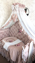 Load image into Gallery viewer, Luxury baby bedding velvet and cotton 

 140*70 personalised by embroidery
