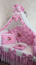 Load image into Gallery viewer, Luxury baby bedding 140*70 personalised by embroidery, 100% cotton
