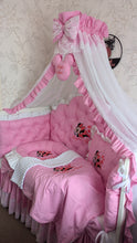 Load image into Gallery viewer, Luxury baby bedding 140*70 personalised by embroidery, 100% cotton
