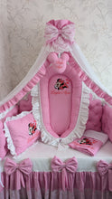 Load image into Gallery viewer, Luxury baby bedding 140*70 personalised by embroidery, 100% cotton
