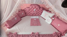 Load image into Gallery viewer, Luxury bedding 190*90 personalised by embroidery, 100% cotton
