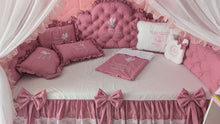 Load image into Gallery viewer, Luxury bedding 190*90 personalised by embroidery, 100% cotton
