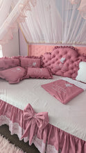 Load image into Gallery viewer, Luxury bedding 190*90 personalised by embroidery, 100% cotton
