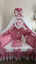 Load image into Gallery viewer, Luxury bedding 190*90 personalised by embroidery, 100% cotton
