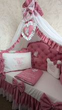 Load image into Gallery viewer, Luxury bedding 190*90 personalised by embroidery, 100% cotton
