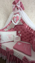 Load image into Gallery viewer, Luxury bedding 190*90 personalised by embroidery, 100% cotton
