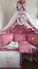 Load image into Gallery viewer, Luxury bedding 190*90 personalised by embroidery, 100% cotton
