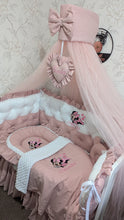 Load image into Gallery viewer, Luxury baby bedding 140*70 personalised by embroidery, 100% cotton 

✅
