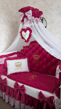 Load image into Gallery viewer, Luxury baby bedding velvet and cotton 

 120*60 personalised by embroidery
