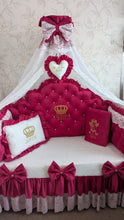 Load image into Gallery viewer, Luxury baby bedding velvet and cotton 

 120*60 personalised by embroidery

