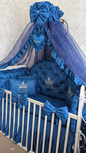 Load image into Gallery viewer, Luxury baby bedding 120x60 personalised by embroidery
