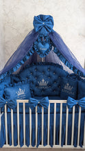 Load image into Gallery viewer, Luxury baby bedding 120x60 personalised by embroidery
