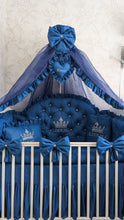 Load image into Gallery viewer, Luxury baby bedding 120x60 personalised by embroidery
