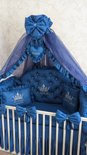 Load image into Gallery viewer, Luxury baby bedding 120x60 personalised by embroidery
