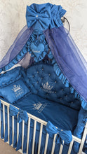 Load image into Gallery viewer, Luxury baby bedding 120x60 personalised by embroidery
