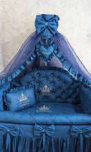 Load image into Gallery viewer, Luxury baby bedding 120x60 personalised by embroidery
