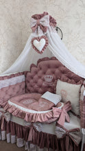 Load image into Gallery viewer, Luxury baby bedding velvet and cotton 

 140*70 personalised by embroidery
