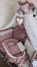 Load image into Gallery viewer, Luxury baby bedding velvet and cotton 

 140*70 personalised by embroidery
