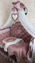 Load image into Gallery viewer, Luxury baby bedding velvet and cotton 

 140*70 personalised by embroidery
