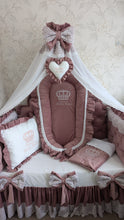 Load image into Gallery viewer, Luxury baby bedding velvet and cotton 

 140*70 personalised by embroidery
