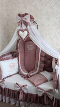 Load image into Gallery viewer, Luxury baby bedding velvet and cotton 

 140*70 personalised by embroidery
