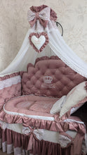 Load image into Gallery viewer, Luxury baby bedding velvet and cotton 

 140*70 personalised by embroidery

