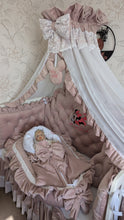 Load image into Gallery viewer, Luxury baby bedding velvet and cotton 

 120*60 personalised by embroidery
