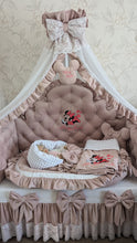 Load image into Gallery viewer, Luxury baby bedding velvet and cotton 

 120*60 personalised by embroidery
