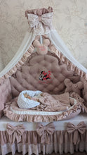 Load image into Gallery viewer, Luxury baby bedding velvet and cotton 

 120*60 personalised by embroidery
