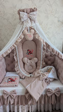Load image into Gallery viewer, Luxury baby bedding velvet and cotton 

 120*60 personalised by embroidery

