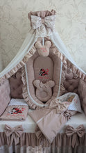 Load image into Gallery viewer, Luxury baby bedding velvet and cotton 

 120*60 personalised by embroidery
