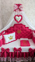 Load image into Gallery viewer, Luxury baby bedding cotton 

 120*60 personalised by embroidery
