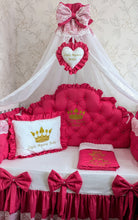 Load image into Gallery viewer, Luxury baby bedding cotton 

 120*60 personalised by embroidery
