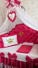 Load image into Gallery viewer, Luxury baby bedding cotton 

 120*60 personalised by embroidery
