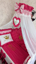 Load image into Gallery viewer, Luxury baby bedding cotton 

 120*60 personalised by embroidery
