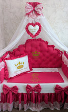 Load image into Gallery viewer, Luxury baby bedding cotton 

 120*60 personalised by embroidery
