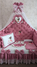Load image into Gallery viewer, Luxury baby bedding 140*70 personalised by embroidery, 100% cotton
