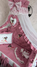 Load image into Gallery viewer, Luxury baby bedding 140*70 personalised by embroidery, 100% cotton
