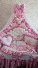Load image into Gallery viewer, Luxury baby bedding 120*60 personalised by embroidery, 100% cotton
