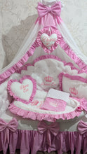 Load image into Gallery viewer, Luxury baby bedding 120*60 personalised by embroidery, 100% cotton
