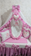 Load image into Gallery viewer, Luxury baby bedding 120*60 personalised by embroidery, 100% cotton
